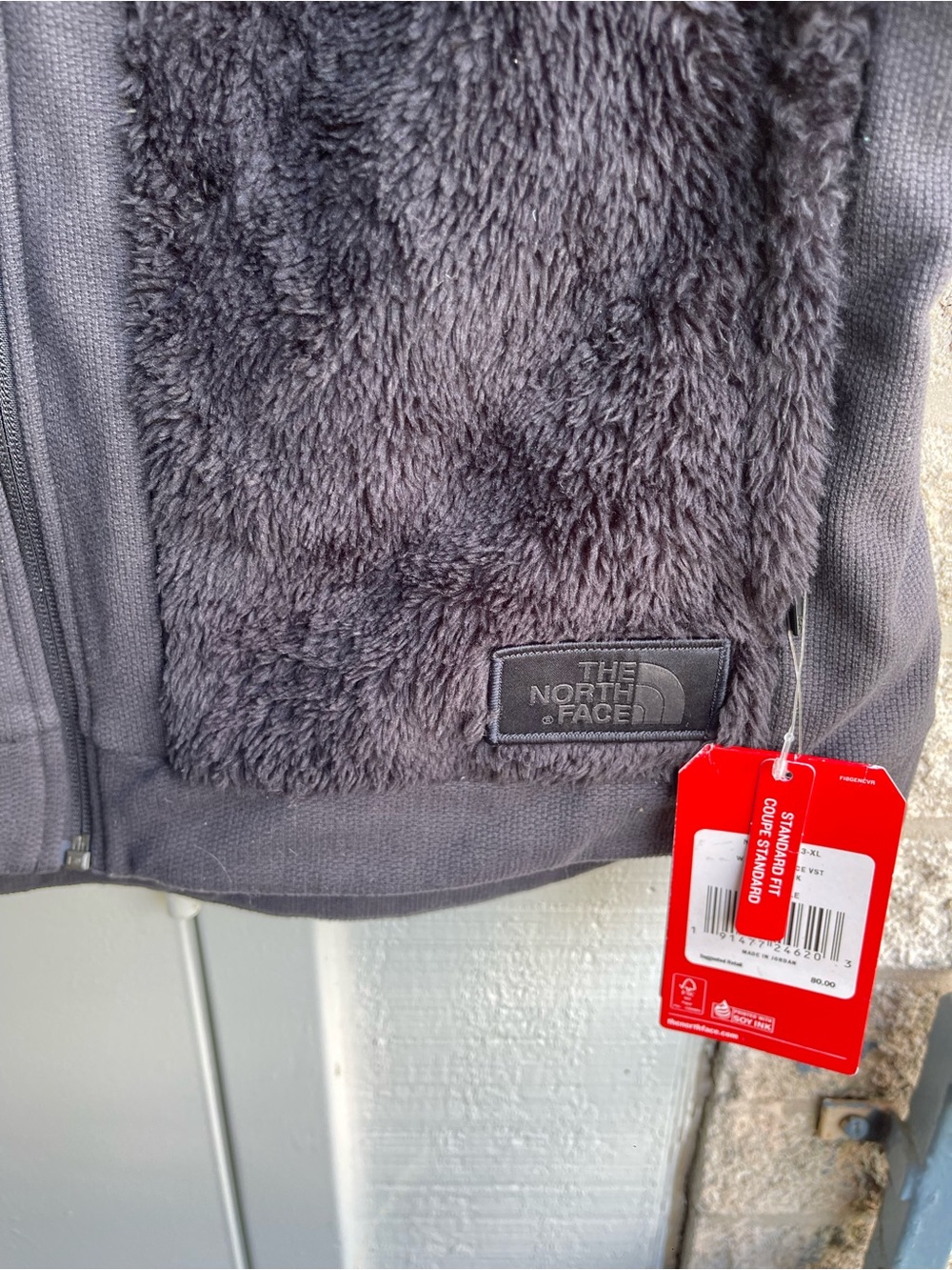 The North Face Women’s Jacket Furry Fleece Vest Full Zip Soft Black XLarge - Picture 4 of 6
